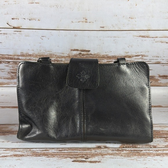 Patricia Nash Handbags - Patricia Nash Rienzo Black Leather Satchel Tan Interior Medium – Used